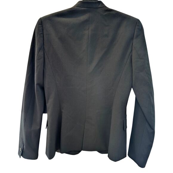 Zara Basic Black One-Button Blazer Jacket Slim Fit Lightweight Career USA 2 - Picture 2 of 6